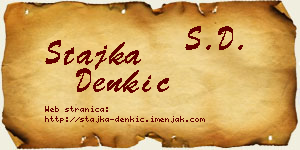 Stajka Denkić vizit kartica